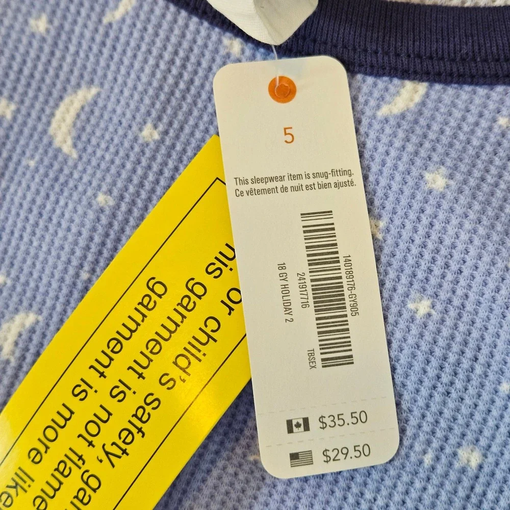 Gymboree Pajama Set Kid Size 5 6 Lot of 2 Moon Thermal Red Plaid Flannel Holiday